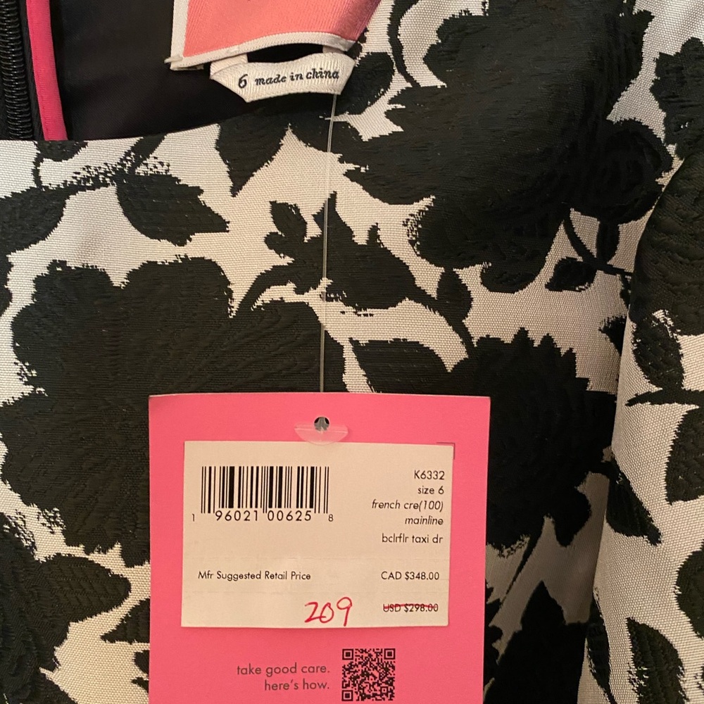 Kate Spade Bicolor Floral Taxi Dress
